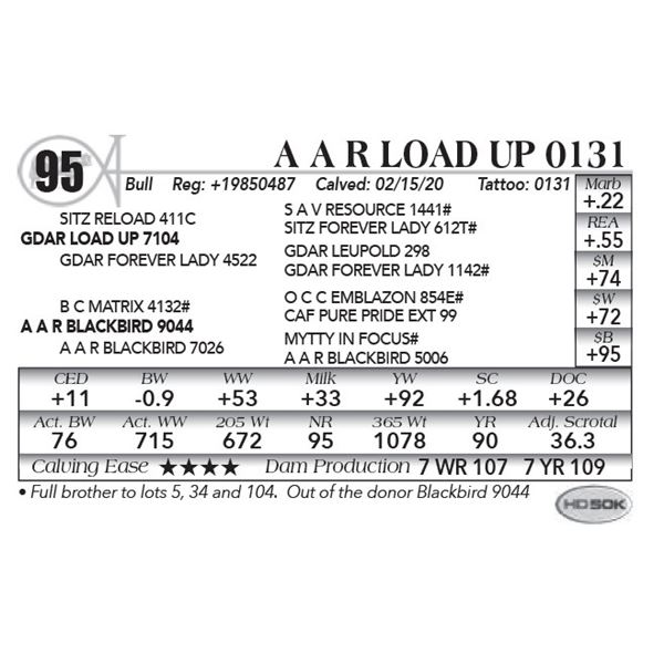 A A R Load Up 0131