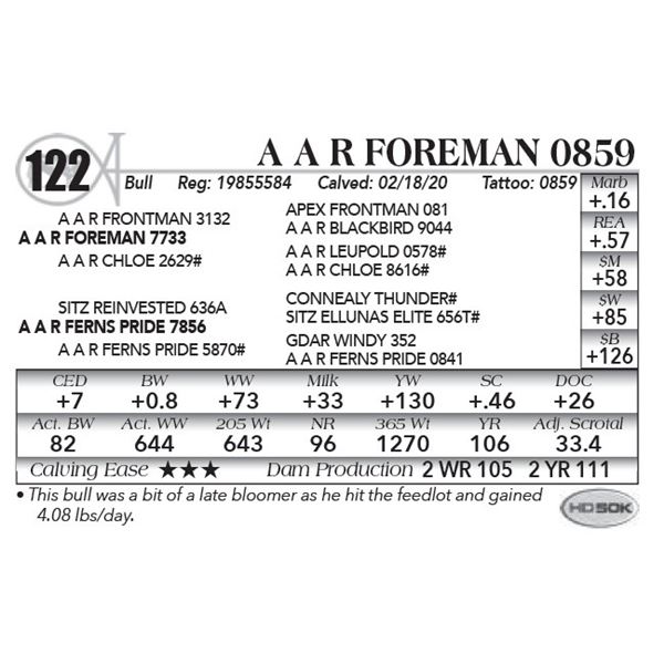 A A R Foreman 0859