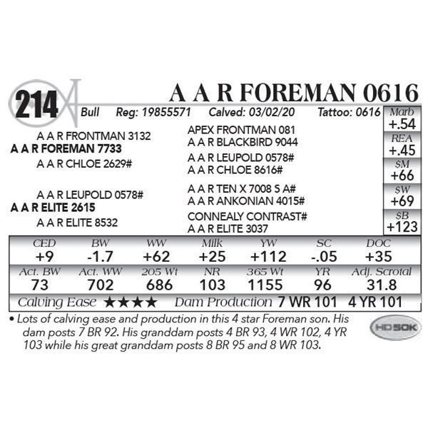 A A R Foreman 0616