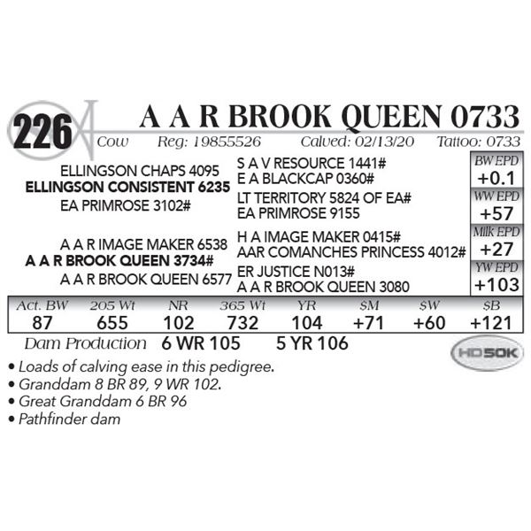 A A R Brook Queen 0733