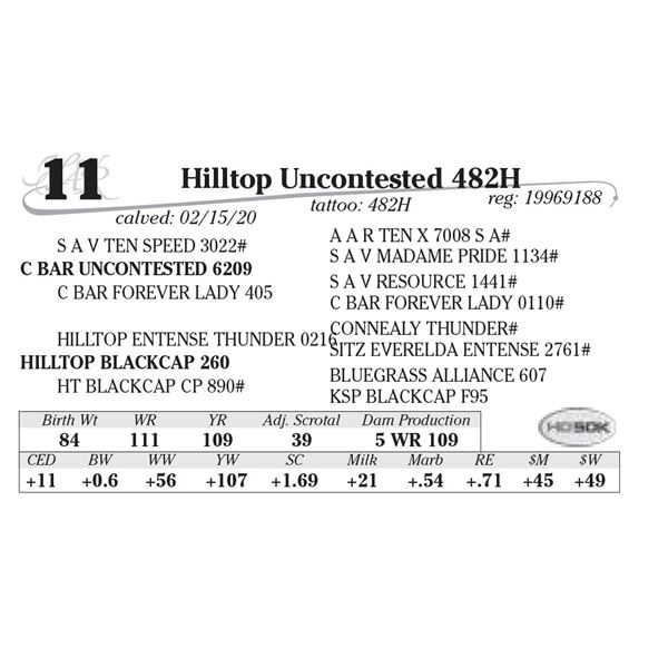 Hilltop Uncontested 482H