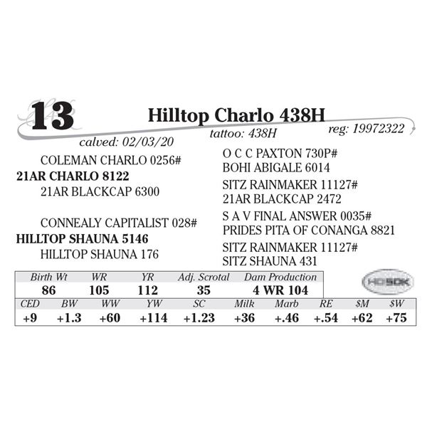 Hilltop Charlo 438H