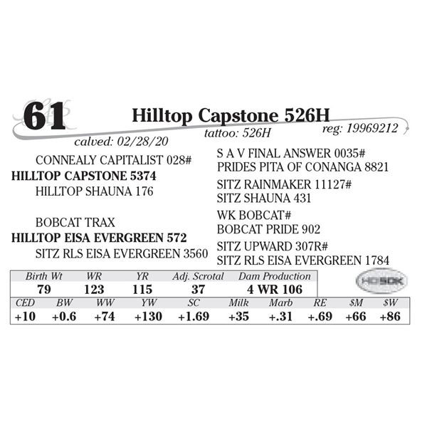 Hilltop Capstone 526H