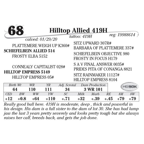 Hilltop Allied 419H