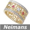 Image 1 : Fine Gem Certified 1.00 ct Ruby & VS Diamond Ring 14kt