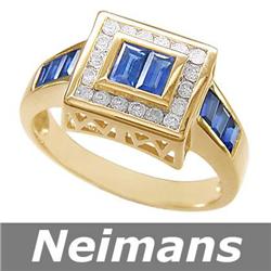 Gem Certified .75 ct Ceylon Sapphire & Diamond Ring 14k