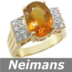 Certified .50 ct Blue & White Diamond Cocktail Ring 14k