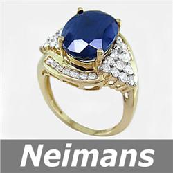 Certified Gem 6.50 ct Ruby & VS Diamond Ring 14kt Gold