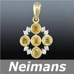 Certified 6.00 ct Sapphire & VS Diamond Earrings 14kt