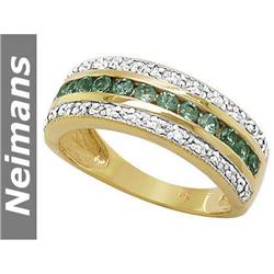 Certified 5.75 ct Yellow Sapphire & VS Diamond Ring 14k