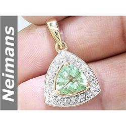 Certified Gem 5.50 ct Yellow Sapphire & VS Diamond Ring