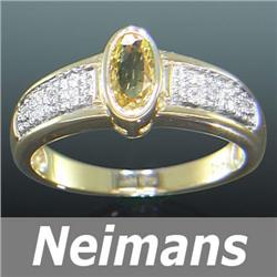 Antique Certified 2.00ct Aquamarine & Sapphire Ring 14k