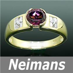 Antique Certified 4.25 ct Ruby & Diamond Ring 14kt Gold
