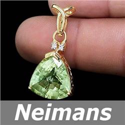 Antique 4.25 ct Certified Amethyst & Diamond Ring 14kt