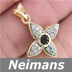 Certified 3.25 ct Violet Spinel & Sapphire Pendant 14kt