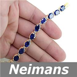 Certified 19.50 ct Emerald & Diamond Bracelet 14kt Gold