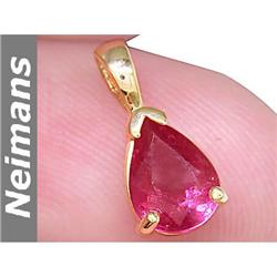 Certified 1.00 ct Pink Sapphire & Diamond Ring 14k Gold