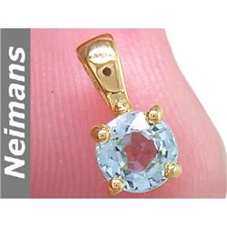 1.00 ct Peridot & Diamond Pendant 14k Gold CERT