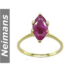 Antique 1.00 ct Orange Sapphire & Diamond Ring 14k Gold