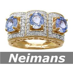 Vintage .50 ct Ceylon Sapphire & Diamond Ring 14kt Gold