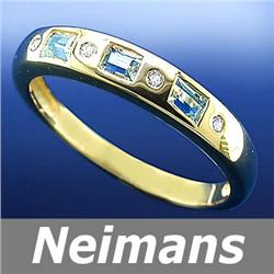 Certified 1.25 ct Aquamarine & VS Diamond Ring 14k Gold