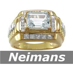 Antique Certified 3.25 ct Sapphire & Diamond Ring 14kt