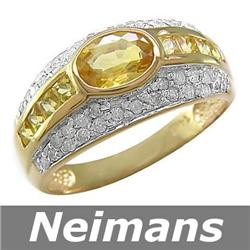 Certified 5.00 ct Blue Zircon & Diamond Ring 14kt Gold