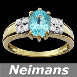 Vintage 3.00 ct Certified Amethyst & Sapphire Ring 14kt