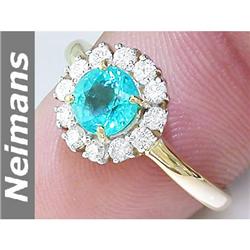 Vintage 8.75 ct Certified Emerald & VS Diamond Ring 14k