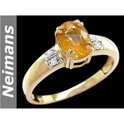 Antique 1.75ct Certified Blue & White Sapphire Ring 14k