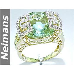 Vintage 5.50 ct Certified Emerald & VS Diamond Ring 14k