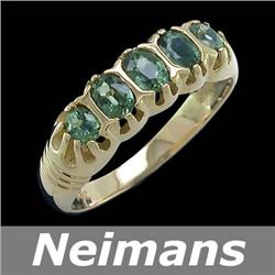 Men's 5.50 ct Emerald & VS Diamond Gents Ring 14K Gold