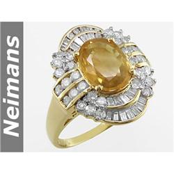 USGL Certified 1.00 ct Genuine Citrine Ring 14kt Gold