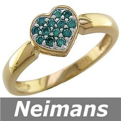 USGL CERTIFIED .25 ct Blue Diamond Anniversary Ring 14k