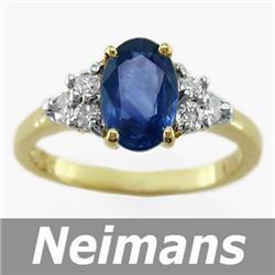 Vintage Gem 1.25 ct Peridot & Diamond Necklace 14k Gold