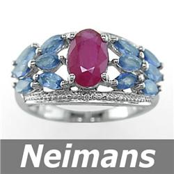 Certified 3.50 ct White Morganite & Diamond Ring 14kt