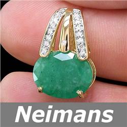 Vintage 8.25 ct Pink Kunzite & White Sapphire Pendant