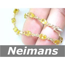 Certified 1.25 ct Yellow Sapphire & Diamond Ring 14kt