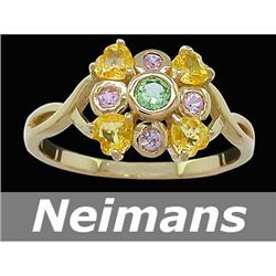 Certified 7.50 ct White Morganite & Diamond Ring 14kt