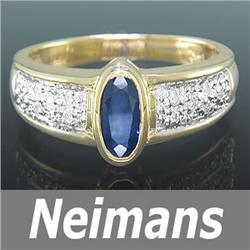 Men's 1.00 ct Blue SI Diamond Gents Ring 14kt Gold USGL