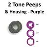 Image 1 : Peep Kit - 2 Tone 3 Purple Inserts