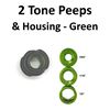 Image 1 : Peep Kit - 2 Tone 3 Green Inserts