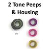 Image 1 : Peep Kit - 2 Tone 4 Inserts - 3/16