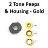 Image 1 : Peep Kit - 2 Tone 3 Gold Inserts