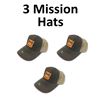 Image 1 : 3 Legacy Block Brown/Orange Hats