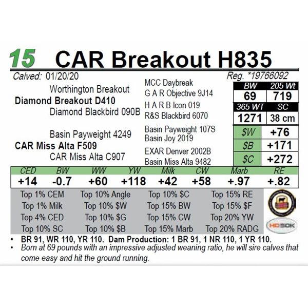 CAR Breakout H835