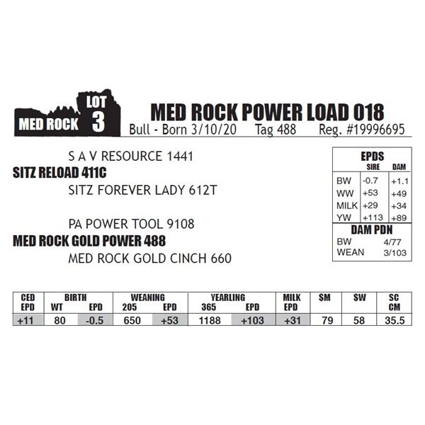 MED ROCK POWER LOAD 018