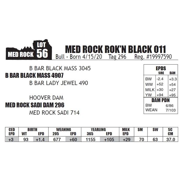 MED ROCK ROK’N BLACK 011