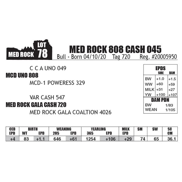 MED ROCK 808 CASH 045