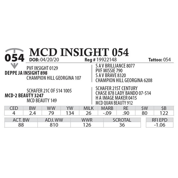 MCD INSIGHT 054